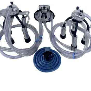 Conjunto de ordenha inox tampa 2 saída 02 conjuntos
