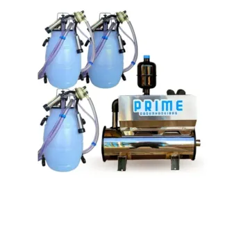 Ordenhadeira inox balde ao pé BV 300, motor 1 cv, 3 conjuntos