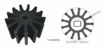 Rotor de 13 aletas QUAD TORNOCAR GR ( preto ) 