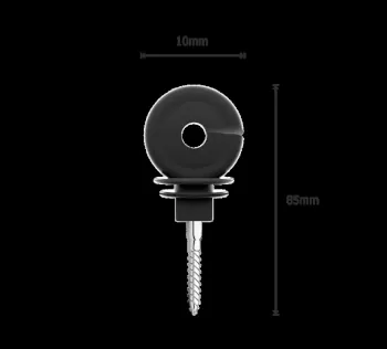 80100011 - ISOLADOR GANCHO CURTO PRETO