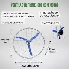 Ventilador Prime IM 1000 com motor