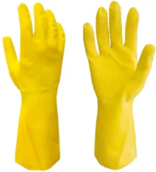 Luva para jardinagem amarela ( CX com 10 PARES ) 