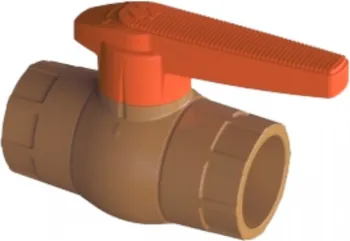 Registro de esfera em PVC para cano 75 mm soldável