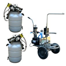 Ordenhadeira Móvel Inox In pulse Bv 450 2cv c/ sup de tarro c/ 2 conjuntos 