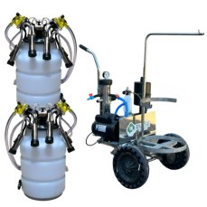 Ordenhadeira Móvel Inox In pulse Bv 450 2cv c/ sup de tarro c/ 2 cj duplo.