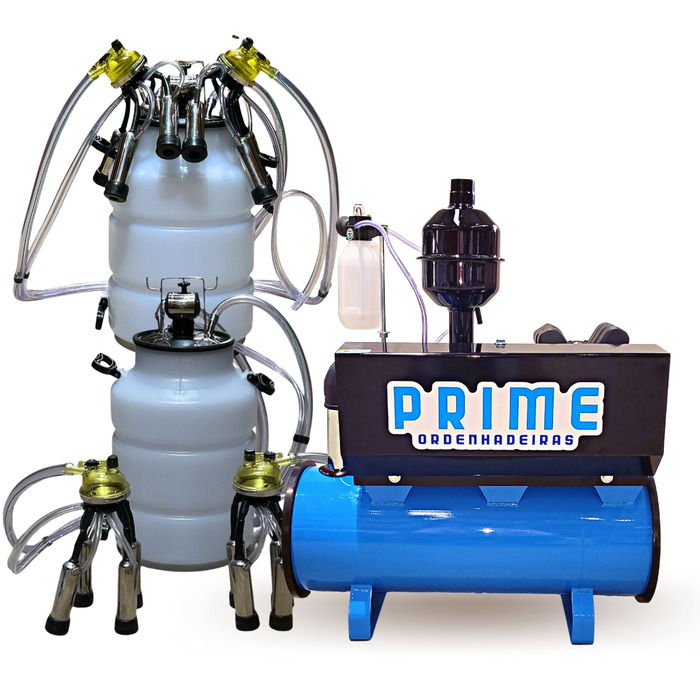 Ordenhadeira Prime Balde ao Pé BV 300 litros - Motor 1 cv