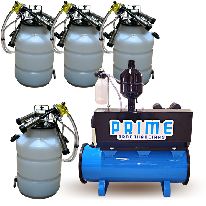 Ordenhadeira Prime Balde ao Pé BV 450 litros - Motor 2 cv