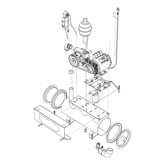 Ordenhadeira Prime Balde ao Pé BV 450 litros - Motor 2 cv - até 4 conjuntos (84500)