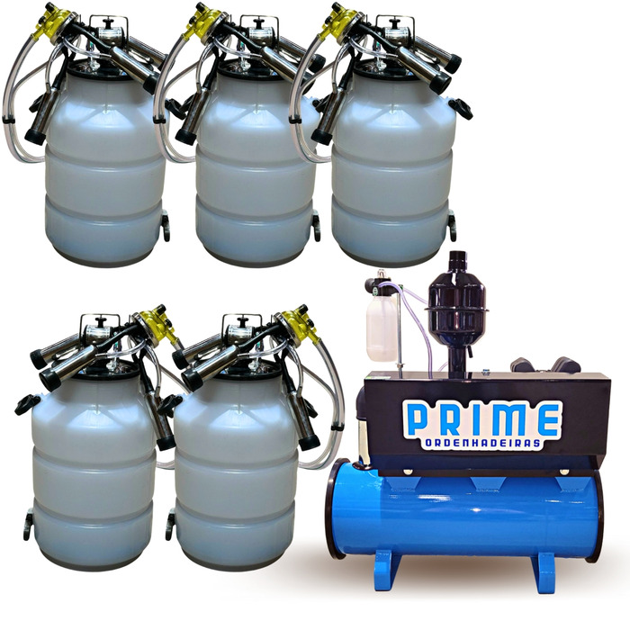 Ordenhadeira Prime Balde ao Pé BV 450 litros - Motor 2 cv