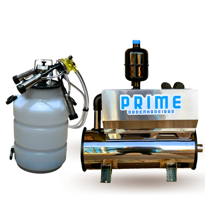 Ordenhadeira Inox Prime Balde ao Pé BV 450 litros - Motor 2 cv - De 1 a 4 conjuntos