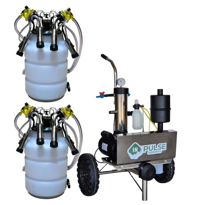 Ordenhadeira Móvel Inox In Pulse - BV 300 - Motor 1 cv - 1 a 2 conjuntos