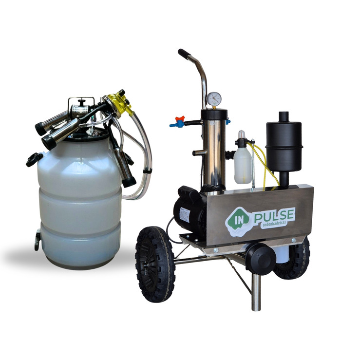 Ordenhadeira Móvel Inox In Pulse - BV 300 - Motor 1 cv - 1 a 2 conjuntos