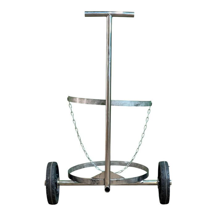 Carrinho Transpote De Latão De Leite 40/50 Lts (INOX)