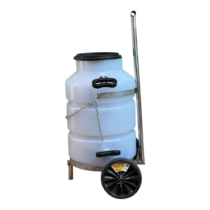 Carrinho Transpote De Latão De Leite 40/50 Lts (INOX)