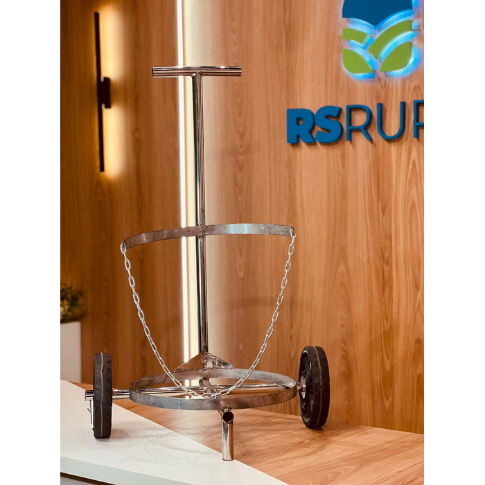 Carrinho Transpote De Latão De Leite 40/50 Lts (INOX)