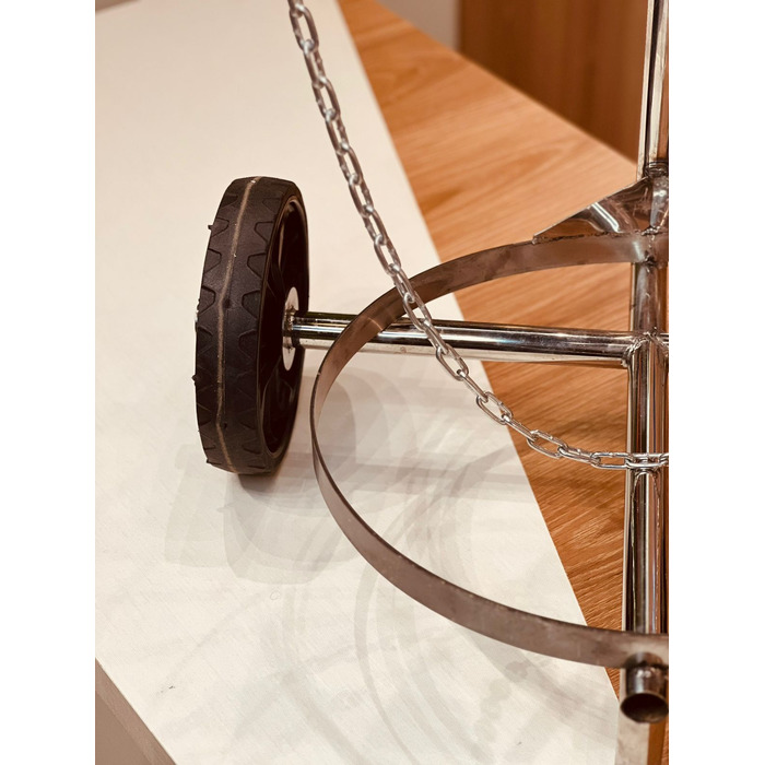 Carrinho Transpote De Latão De Leite 40/50 Lts (INOX)