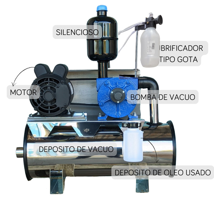 Ordenhadeira Inox Prime Balde ao Pé BV 300 litros - Motor 1 cv - De 1 a 1 conjuntos