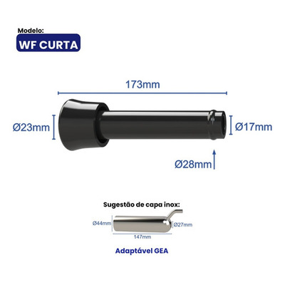 Teteira Insuflador Westfalia Curta 4 Uni. Para Ordenhadeira Teteira Insuflador Westfalia Curta 4 Uni. Para Ordenhadeira