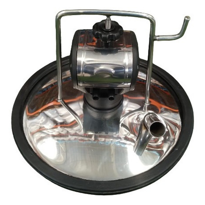 Tampa Do Tarro Em Inox 1 Entradas Com Pulsador Completa