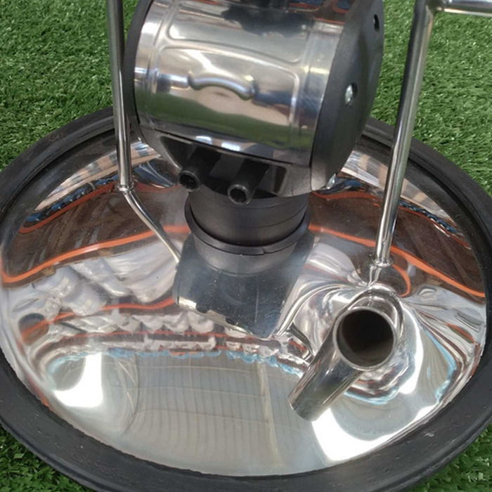 Tampa Do Tarro Em Inox 1 Entradas Com Pulsador Completa